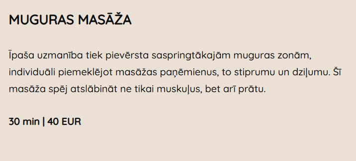 Laipa Spa masāža