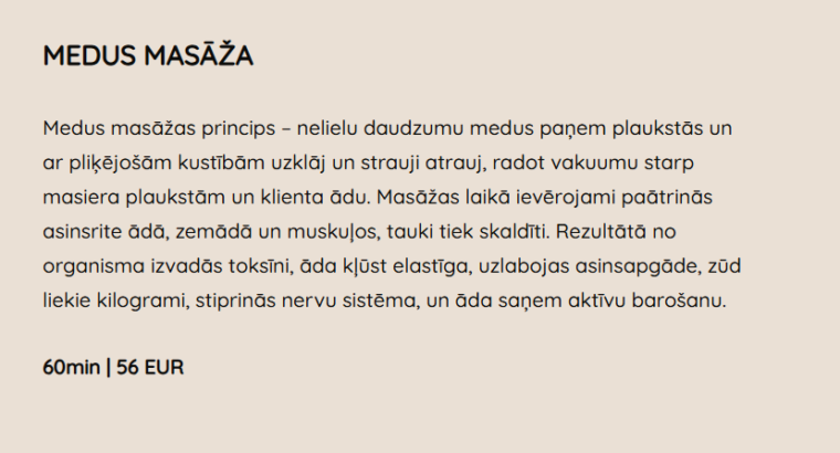 Laipa Spa masāža