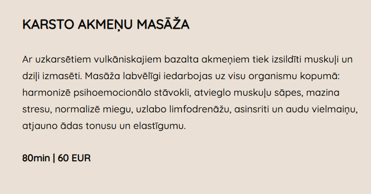 Laipa Spa masāža