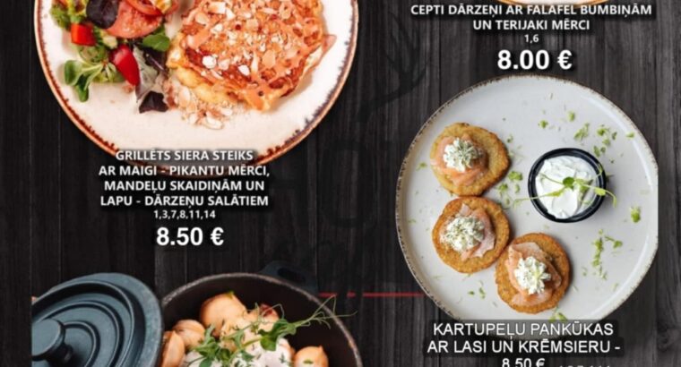 Hot Cafe Ēdienkarte