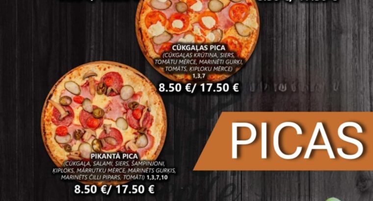 Hot Cafe Ēdienkarte