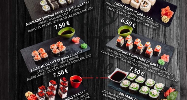 Hot Cafe Ēdienkarte