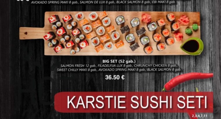 Hot Cafe Ēdienkarte