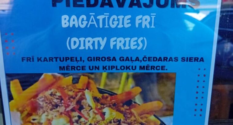 Kafejnīcas “Ķēķis” aprīļa piedāvājums – Bagātīgie frī