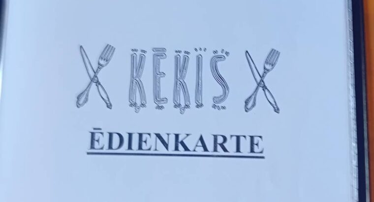 Kafejnīcas “Ķēķis” ēdienkarte