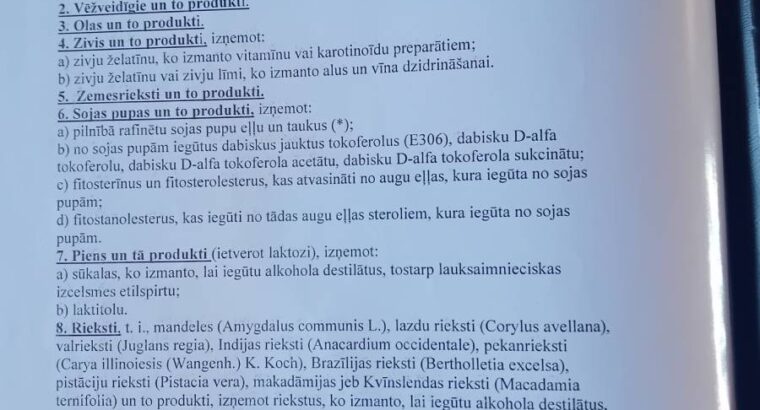 Kafejnīcas “Ķēķis” ēdienkarte