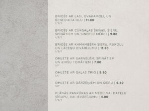 Laipa SPA Brasērija | Restorāns ēdienkarte