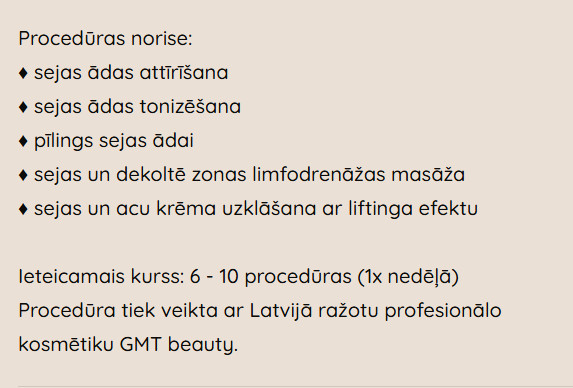 Laipa SPA, Sejas procedūras