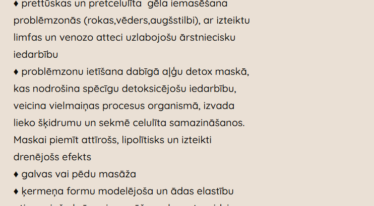 Laipa SPA, SPA Rituāli