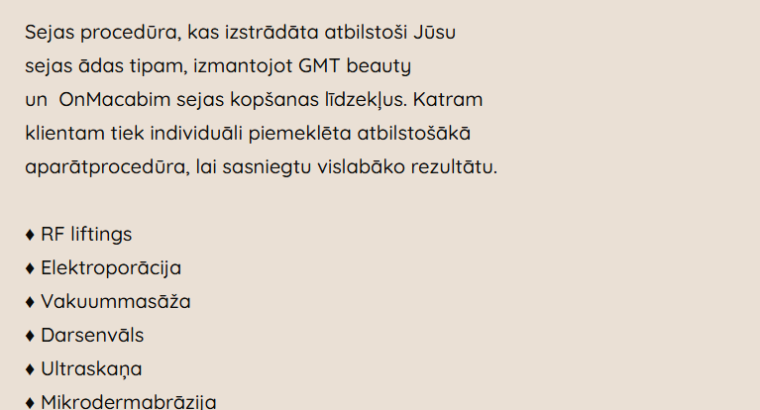 Laipa SPA, Sejas procedūras