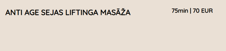 Laipa SPA, Sejas procedūras