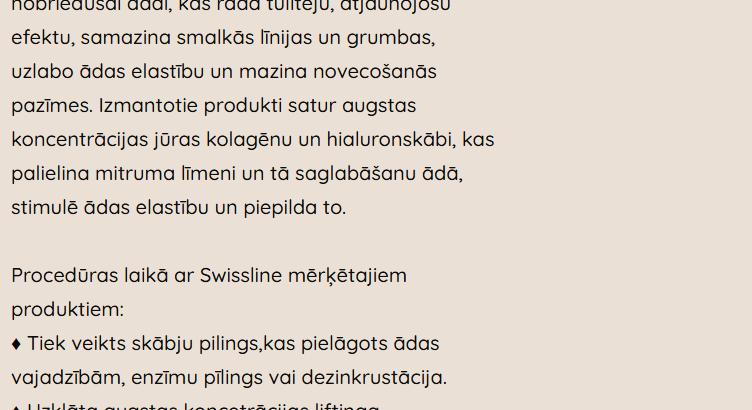 Laipa SPA, Sejas procedūras