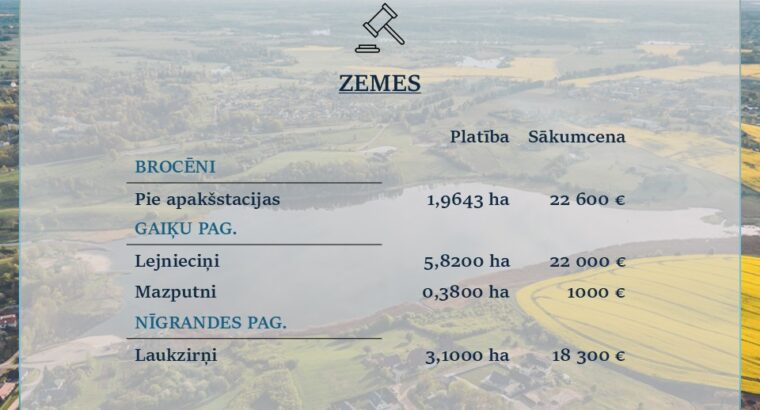 Aktuālās Saldus novada pašvaldības izsoles