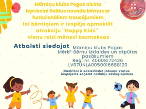 Ieprieciniet Saldus novada bērnus ar funkcionālajiem traucējumiem